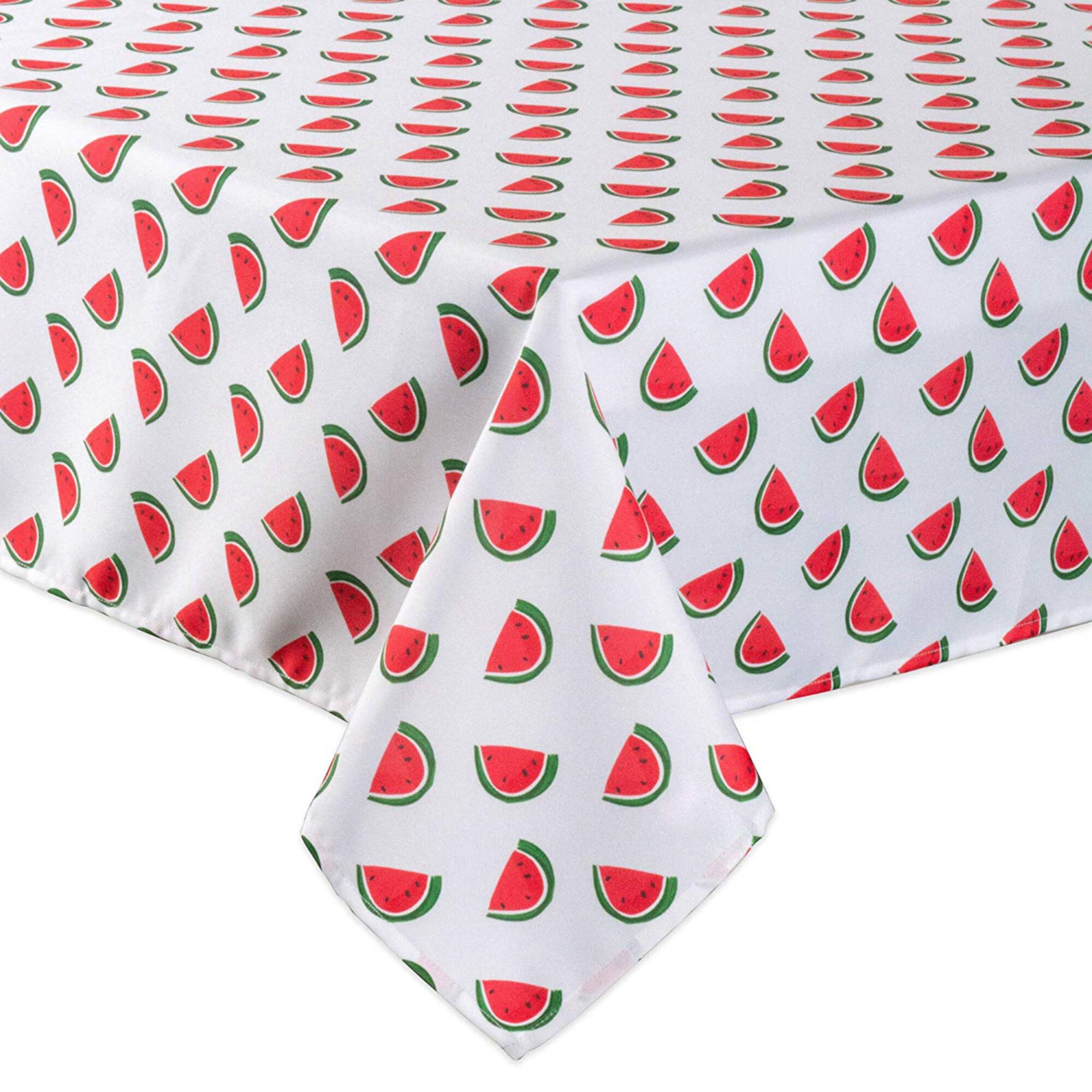 Watermelon Print Outdoor Tablecloth With Zipper 60" x 84"